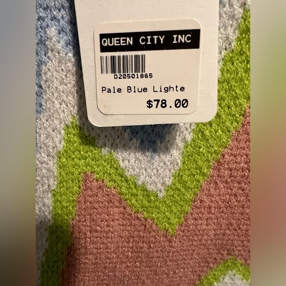 NWT Miss Sparkling Pale Blue Lightning Bolt Sweater Knit Skirt - Picture 5 of 7